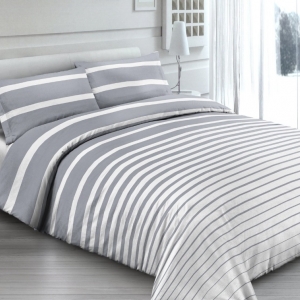 motiv posteljnine - ČRTE SIVE